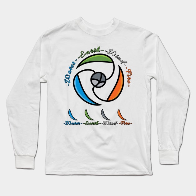 Water Earth Wind Fire Long Sleeve T-Shirt by Fashioned by You, Created by Me A.zed